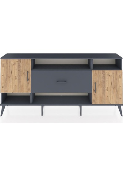 Arges Konsol 5 Raflı Tek Çekmeceli 2 Kapaklı 176x30x83 Antrasit-çam/antrasit Çam/antrasit Arges Konsol 5 Raflı Tek Çekmeceli 2 Kapaklı 176x30x83 Antrasit-çam/antrasit Çam/antrasit