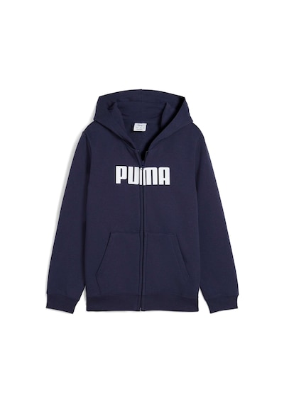 Puma Essentıals Logo Genç Kapüşonlu Ceket 688345 06 Mavi