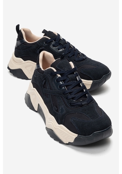 Lecce Lacivert Süet Kadın Spor Sneakers