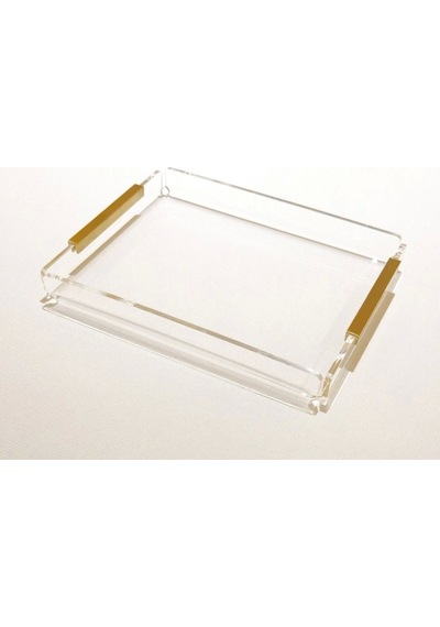 Agbtend Gold Lıne Tray -s- Dekorasyon Ve Sunum Tepsisi Şeffaf