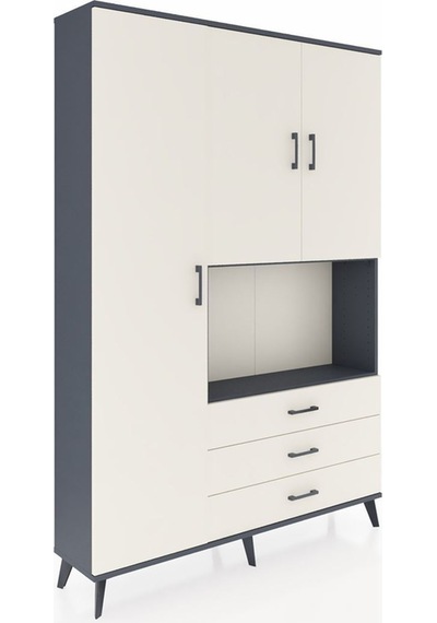 Arges Dolap 6 Raflı 3 Çekmeceli 3 Kapaklı 132x30x195 Antrasit-aytaşı/aytaşı Aytası/aytası Arges Dolap 6 Raflı 3 Çekmeceli 3 Kapaklı 132x30x195 Antrasit-aytaşı/aytaşı Aytası/aytası
