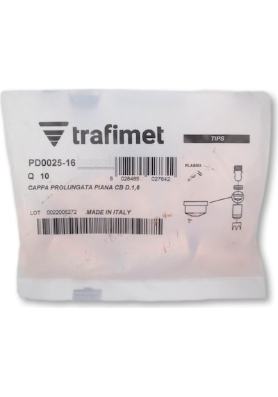 Trafimet Cb 100 - Cb 150 1,6mm Uzun Plazma Kesim Memesi Pd0025-16