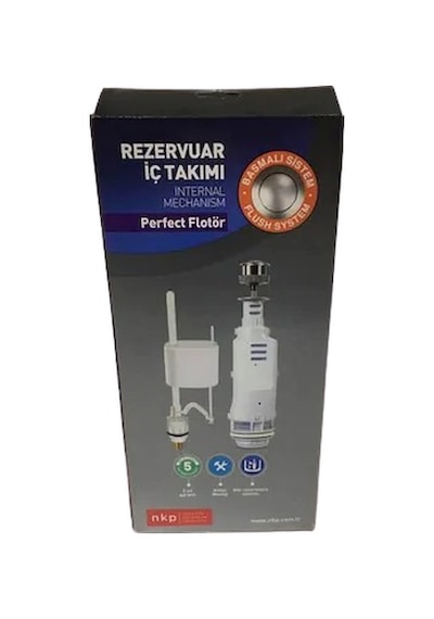 Nkp Perfect Flatör Basmalı Sistem Klozet Rezervuar  İç Takım Beyaz