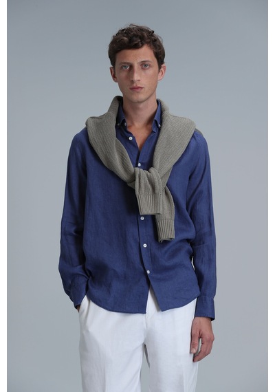 Lufian Erkek Pitaya Basic Gömlek Comfort Fit - Saks Mavi Mavi