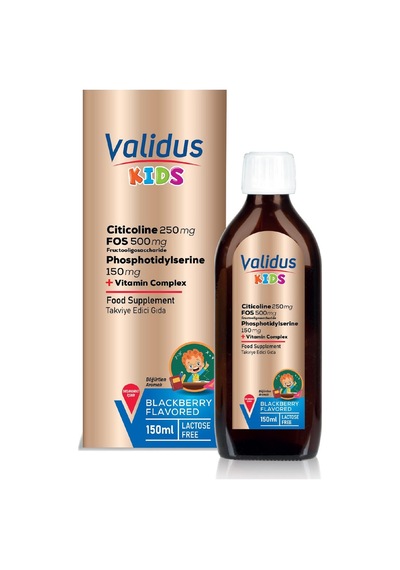 Validus Kids Citicoline 250 Mg + Fos 500 Mg + Phosphotidylserine 150 Mg + Vitamin Complex Şurup 150 Ml