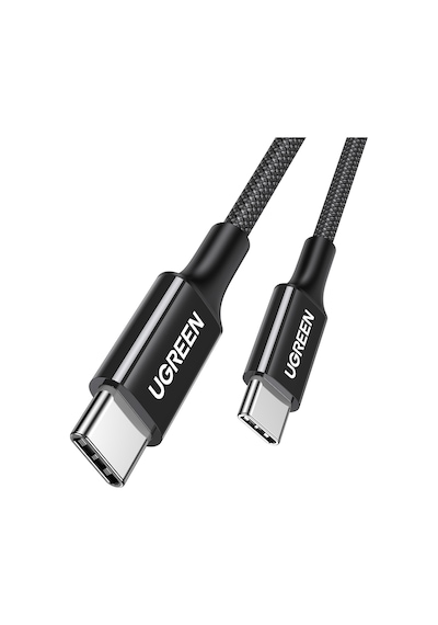 Ugreen Usb-c 60w 3a Qc Pd Örgülü Hızlı Şarj Kablosu, 2 Metre, Siyah, 65245