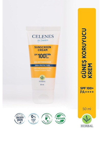 Celenes Herbal Spf 100 Suya Dayanıklı Güneş Kremi 50 Ml Sku: Smg8690010419811 Açık Bej
