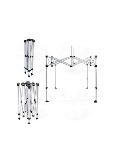 Teleskopik 3x2 M Bagaj Boy Otomatik Gazebo İskeleti Çardak İskeleti Beyaz