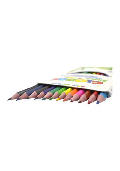 Globox Jumbo Kuru Boya Üçgen Tasarım 12 Renk
