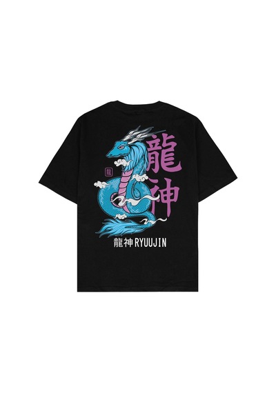 Startmore Adrift Ryuujin Siyah Oversize Unisex T-shirt Siyah