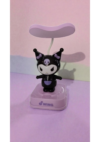 Kuromi Kendini Sallayan Model Masa Gece Lambası Boyut:20cm Çok Renkli