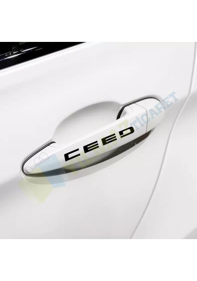 Kia Ceed Kapı Kolu Jant Oto Sticker Etiket 10 Adet Kaliteli Folyo 10 X 1 Cm