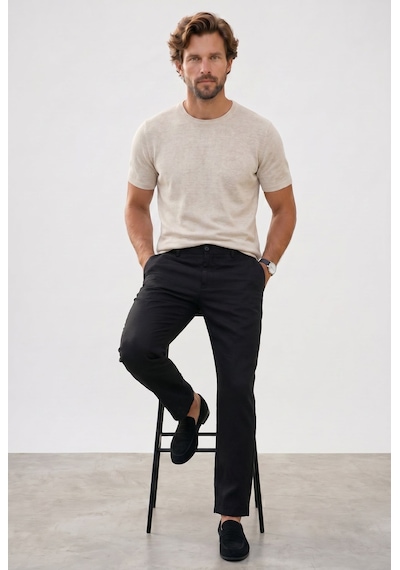 Tudors Erkek Relax Fit Rahat Kesim %100 Pamuk Geniş Paça Keten Kumaş Çift Cepli Siyah Pantolon-51133 Tudors Erkek Relax Fit Rahat Kesim %100 Pamuk Geniş Paça Keten Kumaş Çift Cepli Siyah Pantolon-51133