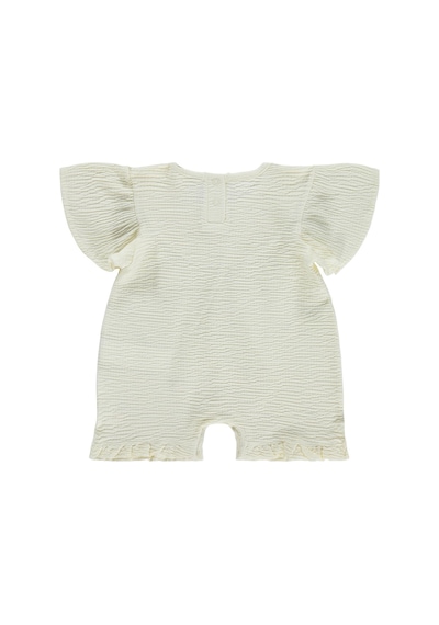 Civil Baby Limon Nakışlı 6-18 Ay Patiksiz Tulum - Ekru