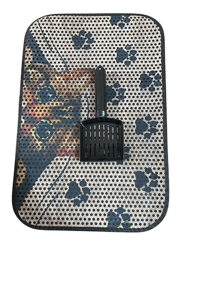 Kedi Ve Köpekler İçin Hijyenik Paspas + Dayanıklı Kum Küreği Seti 60x40 Cm Paspas 25 Cm Kürek