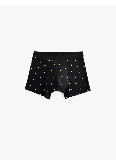 Koton Baskılı Pamuklu 3'lü Boxer Seti Siyah 5slm90020mk Siyah
