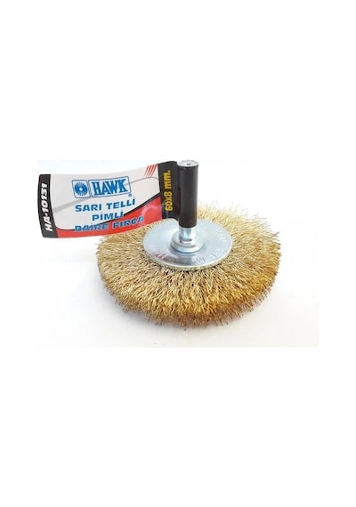 Mey İthalat Hawk Ha10131 Pimli Sarı Tel Daire Fırça 60x8 Mm Diğer