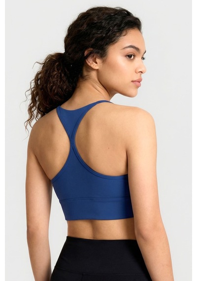 Tommy Life İndigo Standart Fit Baskılı Sırt Detaylı Kadın Spor Büstiyer - 97300