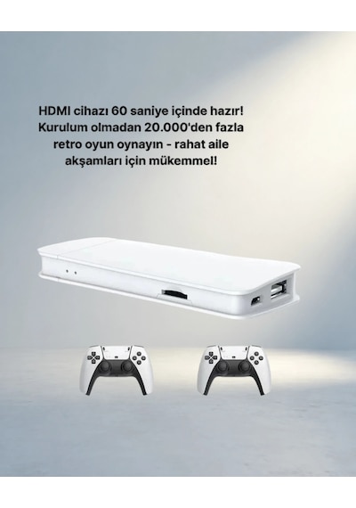 Kablosuz Kontrolcülü Retro Oyun Konsolu 20.000 Oyunlu