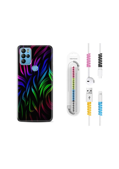 General Mobile Gm21 Pro Kılıf Kablo Koruyuculu Color Lines 1698