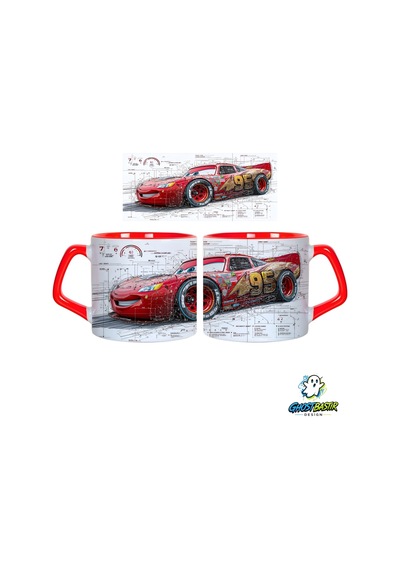Ghostbastır Design Cars Mcqueen Kupa Bardak Tek Adet 0974 çok renkli