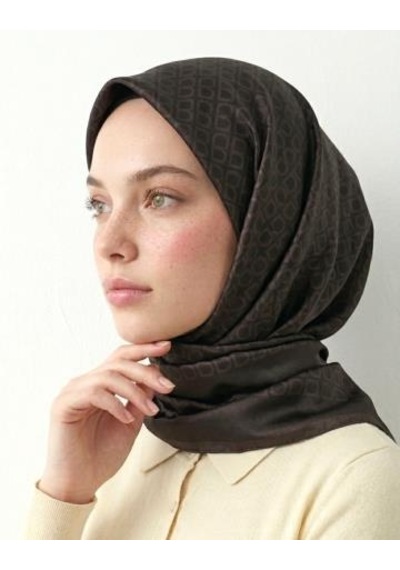 Bushu Mini Mono Twill Eşarp acı kahve