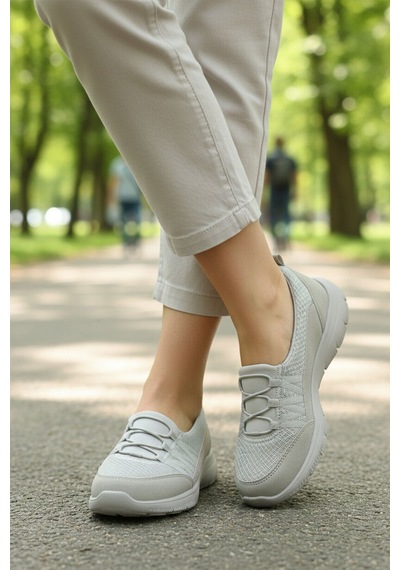Walkway Buz Fileli Hafif Esnek Kadın Günlük Yürüyüş Ve Spor Ayakkabı Bst-1009 G Buz Mavi