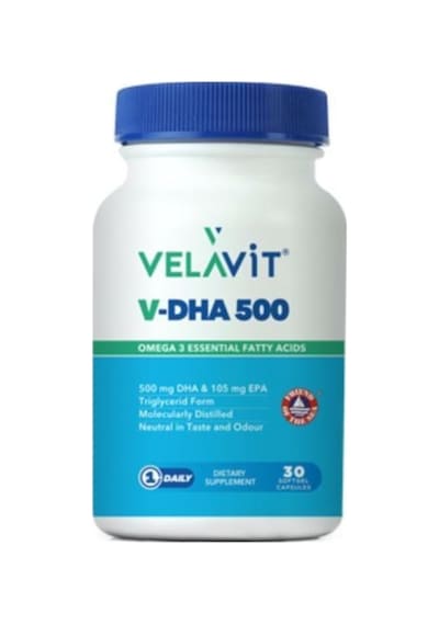 Velavit V-dha 500 Takviye Edici Gıda 30 Kapsül