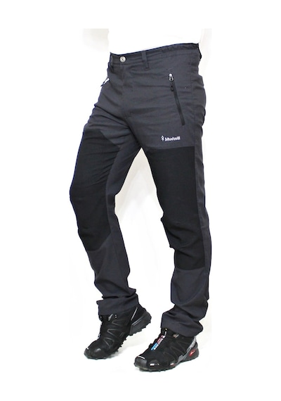 Mudwill Alpin Likralı Erkek Outdoor Pantolon Gri-Siyah