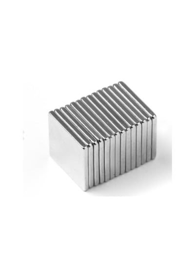 Dünya Magnet 20 Adet 10mm X 10mm X 1mm Köşeli Süper Güçlü Neodyum Mıknatıs