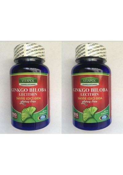 Vitapol Ginkgo Biloba Lecithine "Gluten Free" 100 Softgels 2