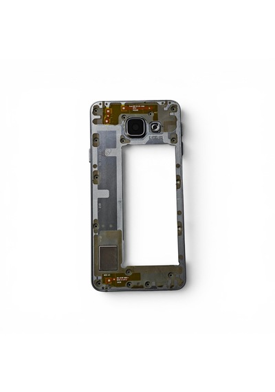 Samsung A310 Kasa Samsung Galaxy Uyumlu A3 2016 Siyah Renk Orta Kasa Çıtalı On Off Ses Tuş Bordu Buzzer Hoparlör Kamera Lens