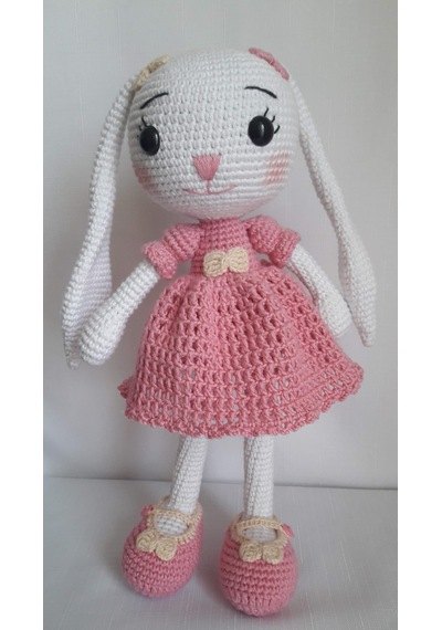 Amigurumi Pembe Tavşan Oyuncak