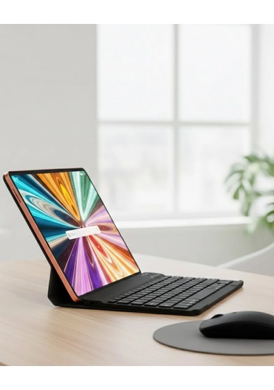 Tablet Pc Klavye Kalem Kılıf Ekran Koruyucu  Full Paket Siyah