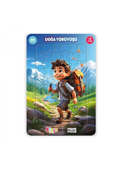 6 Adet Lisanslı 60 Parça Btoys Can Frame Puzzle 6 Adet Puzzle