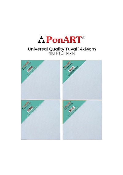 Ponart Universal Quality Tuval 14X14Cm 4Lü Ptu-14X14