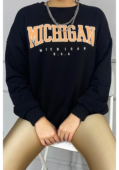 Mad Girls Siyah Sweatshirt Mg785 Siyah