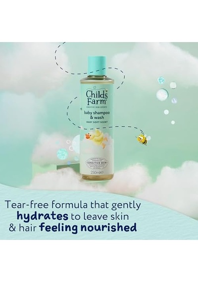 Childs Farm Aloe Vera Ve Salatalık Özlü Bebek Saç Ve Vücut Şampuanı 250ml
