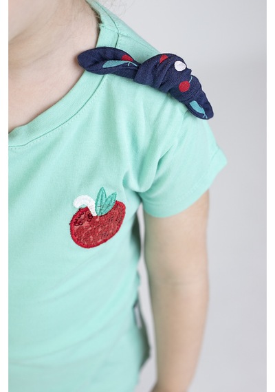 Harika Kids Kız Bebek Kaprili Kısa Kollu Apolet Baskılı Yazlık Basic Alt-üst Takım 6-24 Ay 001