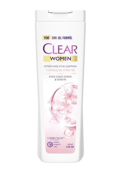 Clear Kiraz Çiçeği Şampuan 350 Ml Kepeğe Karşı Etkili Besleyici Bakım Tarı