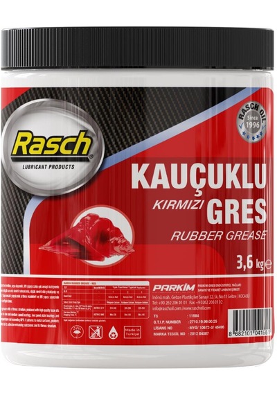 Rasch Kauçuklu Katı Gres Yağı Kırmızı 3.6 KG