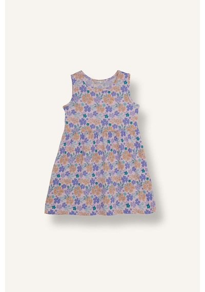Defacto Çiçek Desenli Kolsuz Açık Pembe Elbise Kız Bebek C0074a526smpn180 Pembe-pn180
