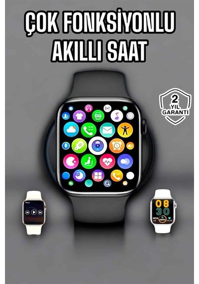 Akıllı Saat Amoled Ekran Gps Ve Uyku Takibi Bluetooth Bağlantılı Siyah