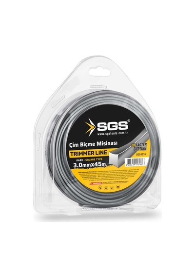 Sgs Çim Biçme Tırpan Misinası - Kare - 3.0 Mm. - 45 Mt.