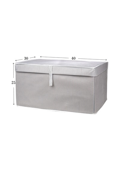 1 Adet Çok Amaçlı Kapaklı Düzenleyici Kutu Hurç 40x30x25 Cm Tela 40 X 30 Gri Tr Diğer