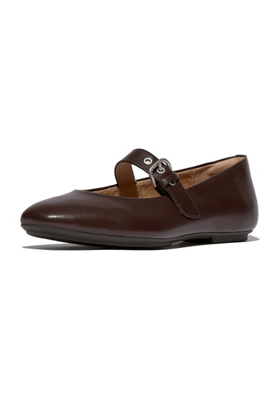 D07 Chocolat Babet Kadın E3d-090 / D07 Fitflop Delıcato Soft Leather Mary Janes D07 Chocolat
