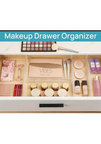 4 Adet Ayarlanabilir Yapışkansız Kilitlenebilir Şeffaf Çekmece Bölücü Plastik Organizer Düzenleyici Diğer