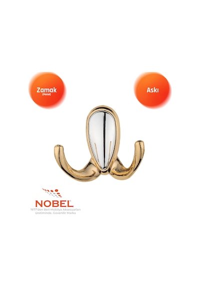 Ari S Askı, Metal Vestiyer Askısı, 51 Gr, Dolap Ve Duvar Askılığı, Altin Vidalı Altın