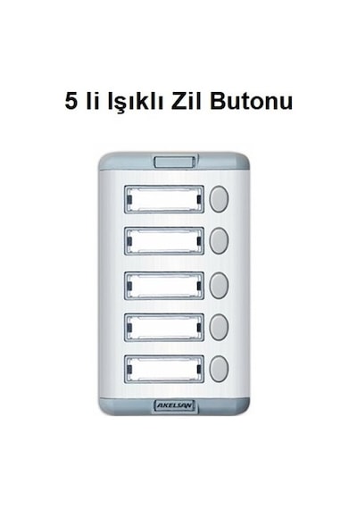 5 Li Işıklı Zil Butonu