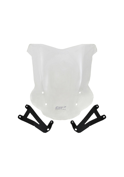 GP Kompozit BMW G 310 R 2018-2019 Uyumlu Ayaklı Ön Tur Camı Şeffaf 48 cm